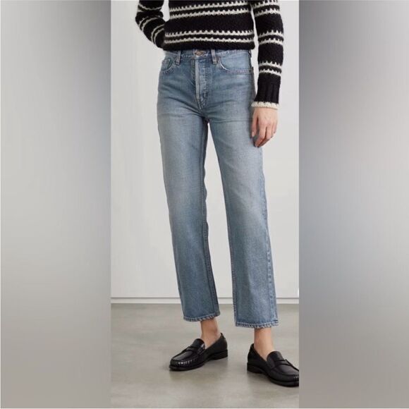 Saint Laurent cropped straight leg high waist jeans, size 25 - Picture 2 of 14